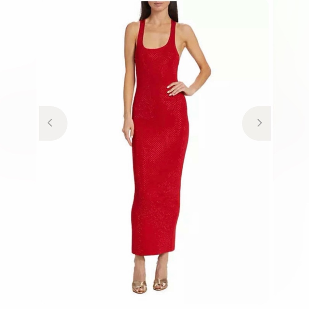 Ronny Kobo Collection Red Sleeveless Maxi Dress